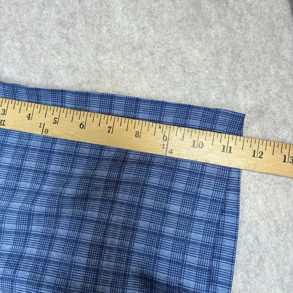 Tommy Bahama Men's L Blue Plaid Silk Button Up Shirt Resortwear Island Casual